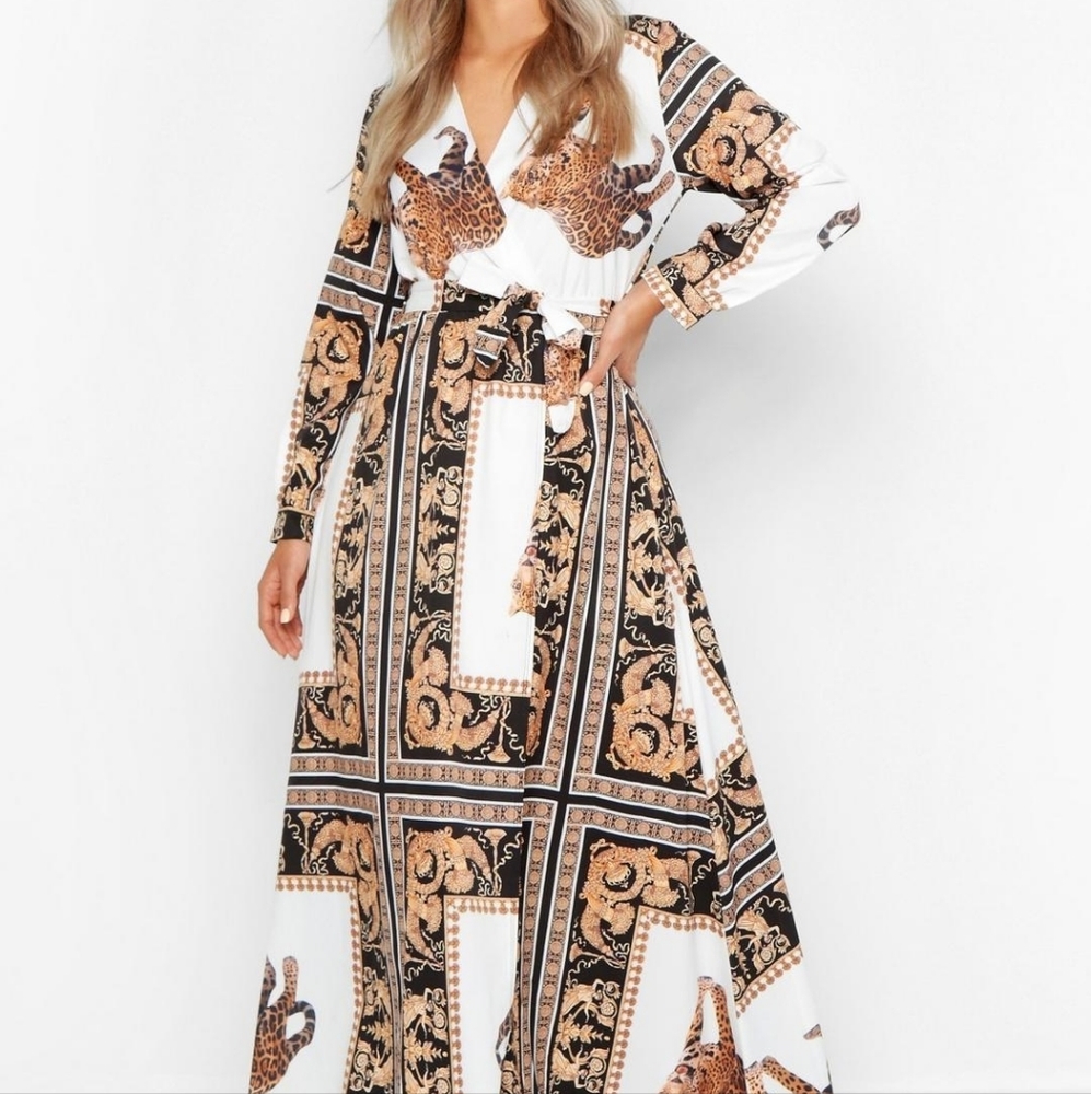 Boohoo Plus Chain Maxi Dress size 14